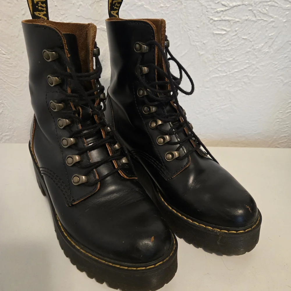 Dr. Martens Black Platform Combat Boots - Picture 2 of 4